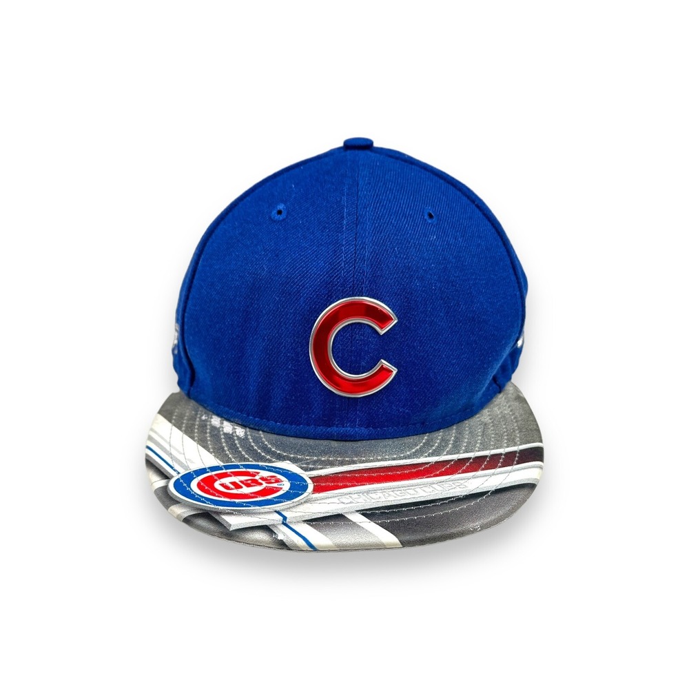 Chicago‎ Cubs Baseball Cap Hat 2017 Tops Collab Liquid Chrome Logo One Size Blue